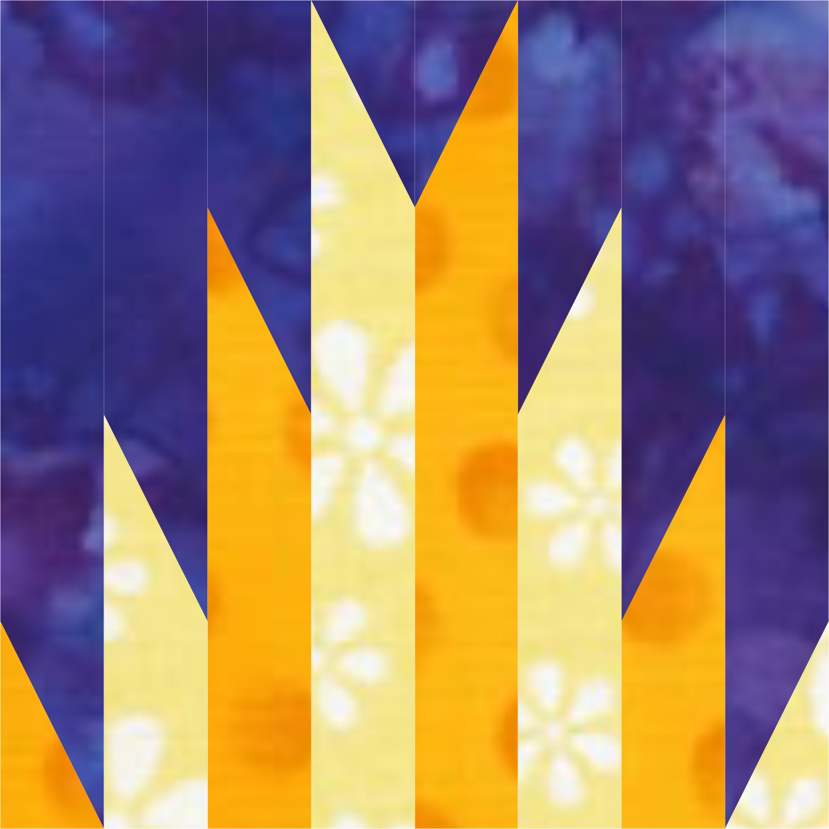 Derivative of the Delectable Mountain or Crazy Mountain. Finishes in 6" x 6"